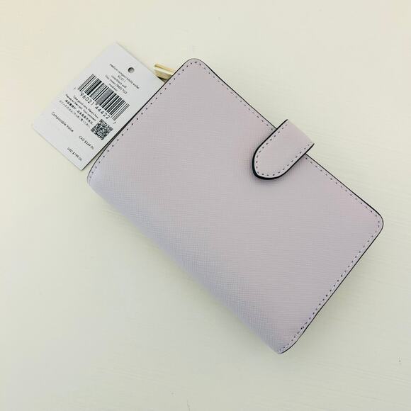 Kate Spade Madison Medium Compact Bifold Wallet Lilac Moon - Picture 2 of 4
